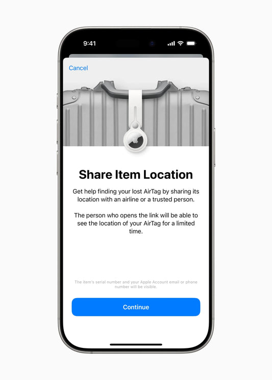 Η εφαρμογή "Find My" της Apple επιτρέπει την κοινοποίηση της τοποθεσίας χαμένων αντικειμένων σε τρίτους