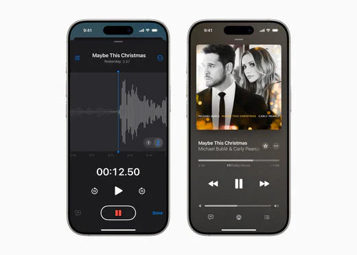 Voice Memos: Layered Recordings στα iPhone 16 Pro & iPhone 16 Pro Max.