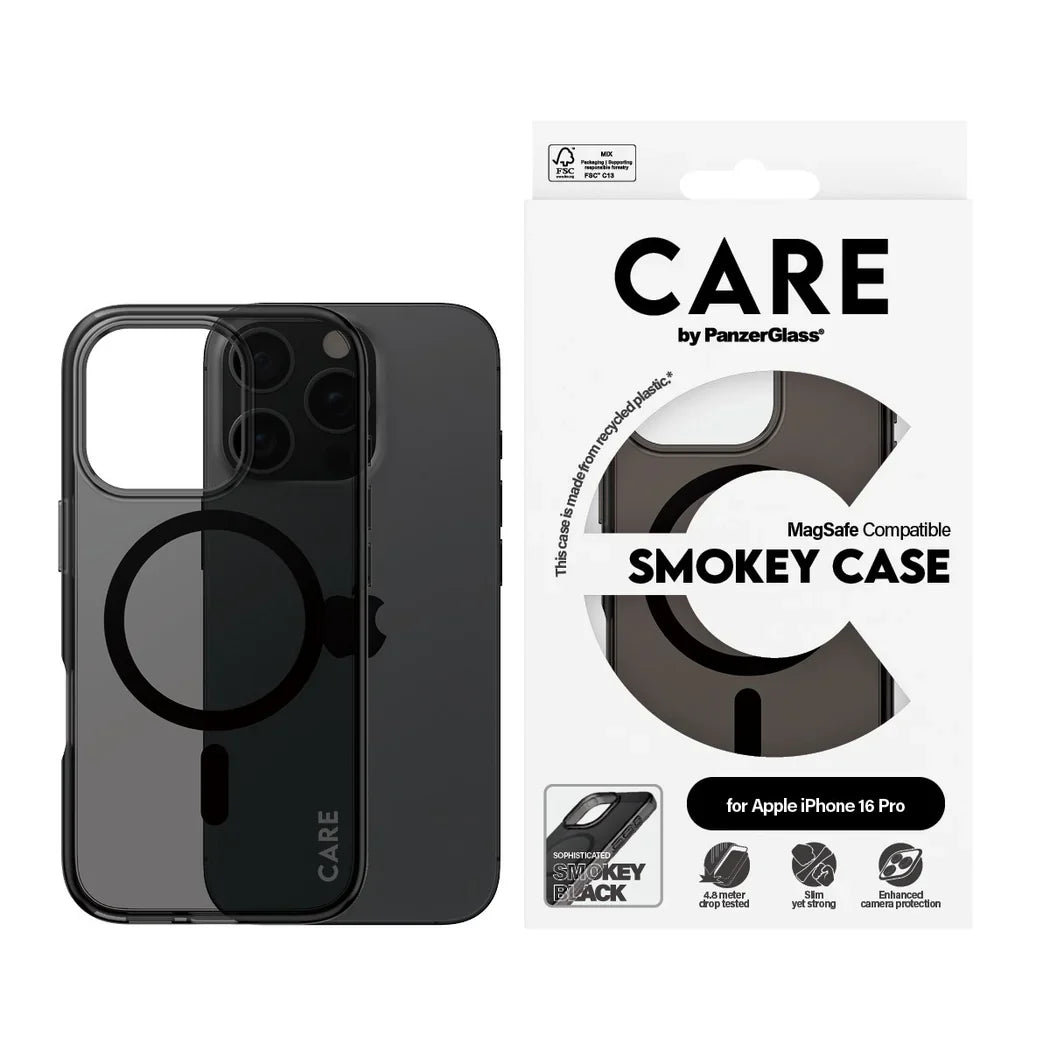 CARE by PanzerGlass Flagship Case iPhone 16 Pro - Smoke