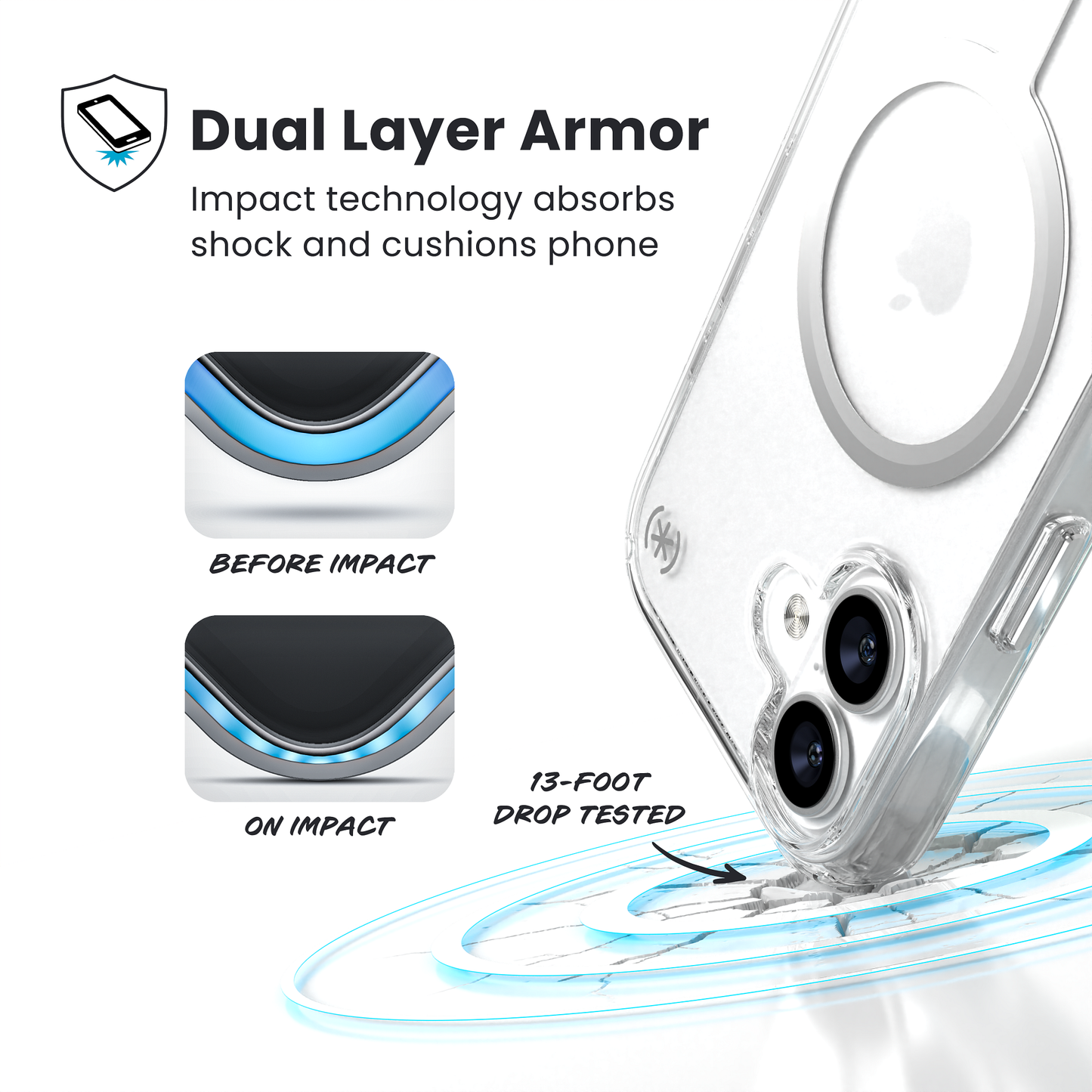 Speck Presidio Perfect MS  iPhone 17  Case - Clear