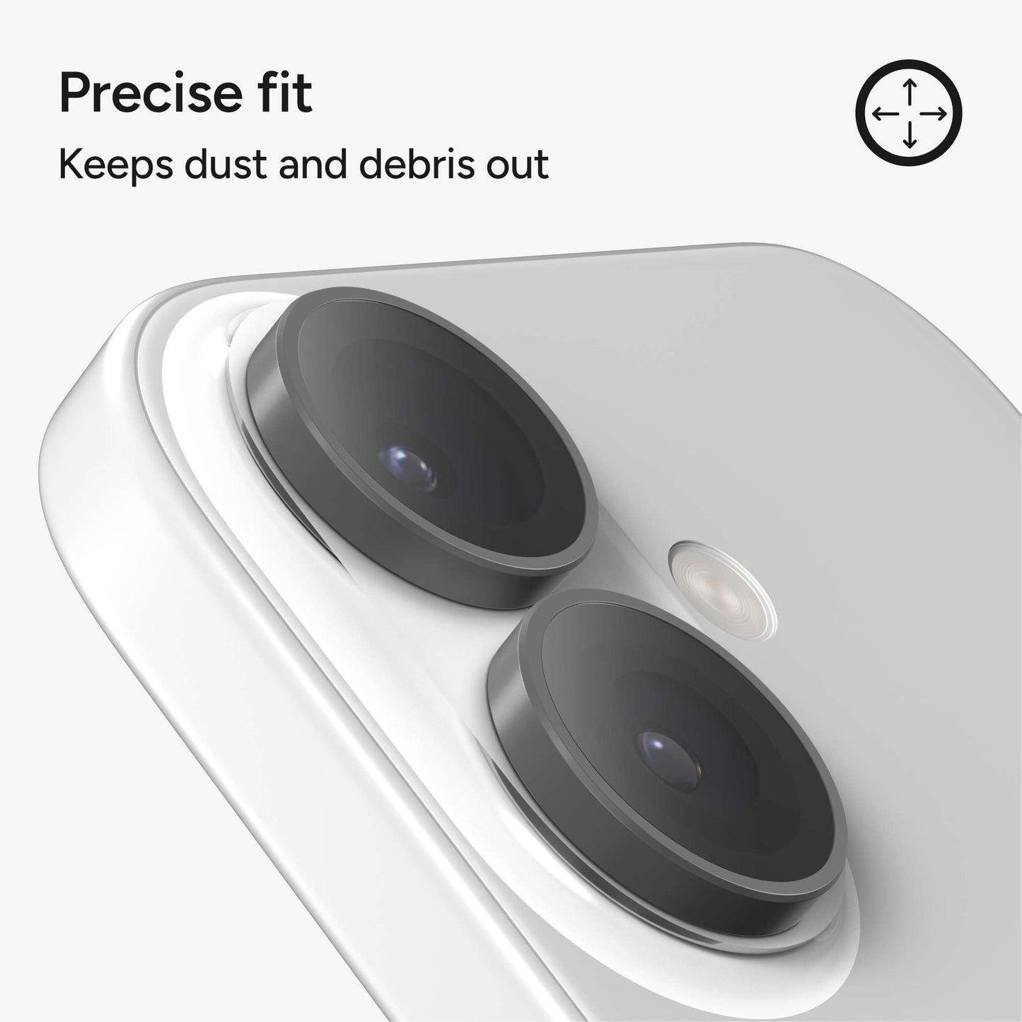 InvisibleShield Premium CameraRings for iPhone 17/16/16 Plus - Silver