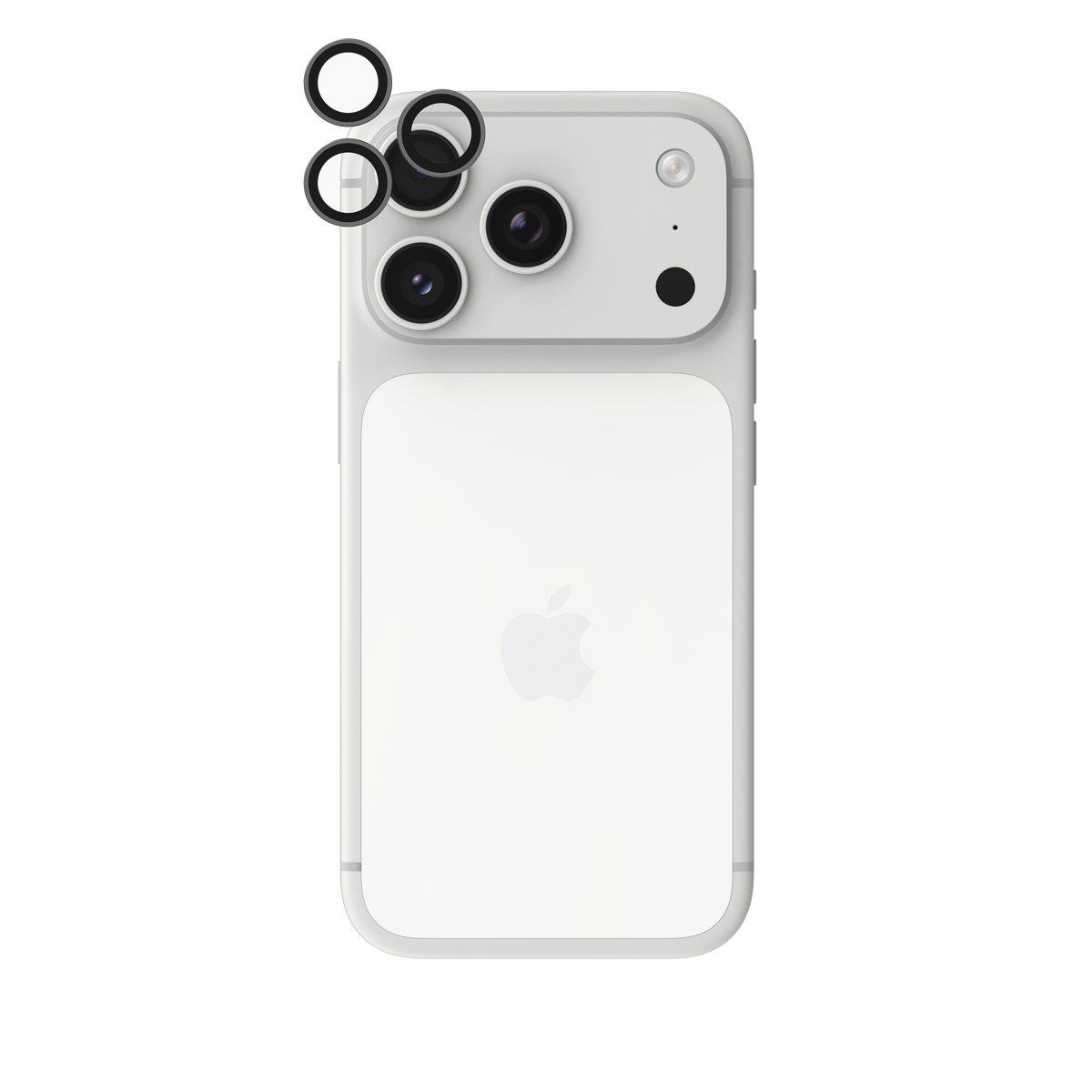 InvisibleShield Premium CameraRings for iPhone 15/16/17 Pro/Pro Max - Silver
