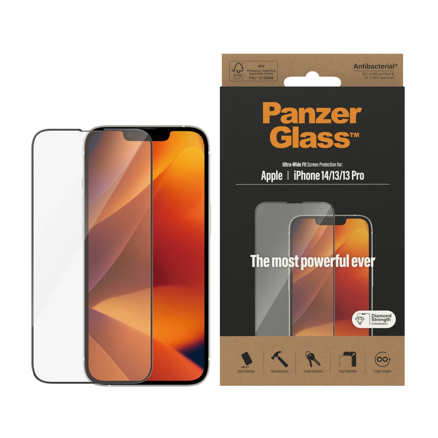 PanzerGlass Edge to Edge for iPhone 14 | 13 | 13 Pro