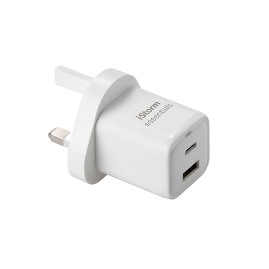 iStorm essentials 35W Power Adapter USB-C + USB-A UK