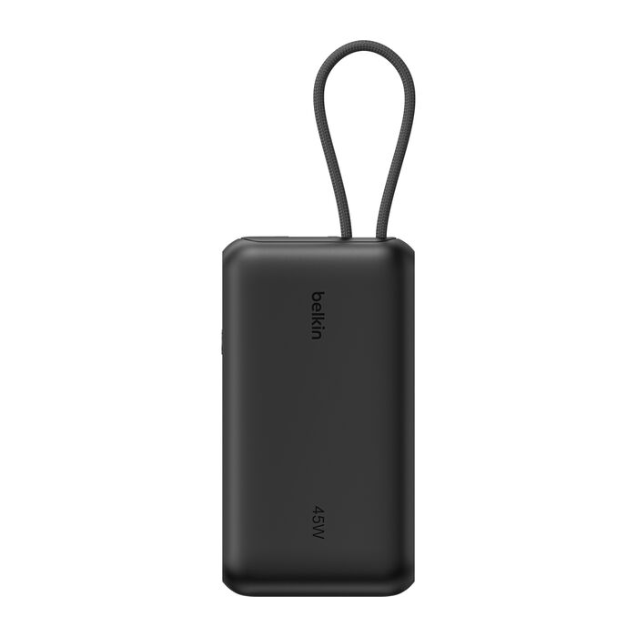 Belkin BoostCharge 10k 45w Display Power Bank with Integrated Cable, Black