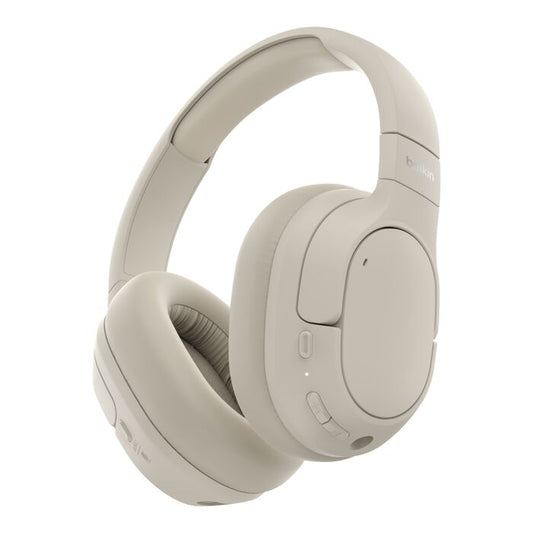 Belkin SoundForm Isolate Noise Cancelling Over-Ear Headphones Sand