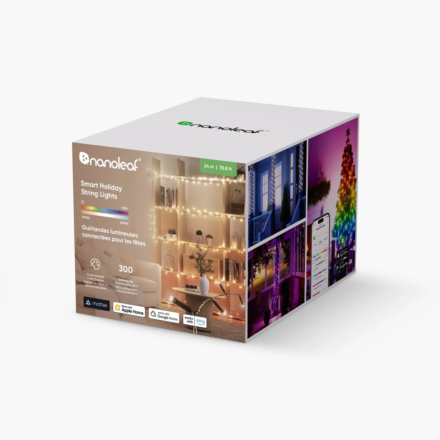 Nanoleaf Matter Smart Holiday String Lights Starter Kit 24M