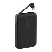 Belkin BoostCharge Power Bank 10K with Integrated Cable Black