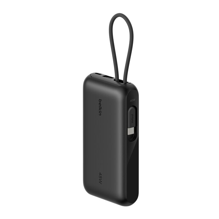 Belkin BoostCharge 10k 45w Display Power Bank with Integrated Cable, Black