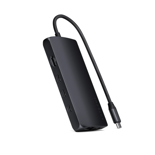 Satechi USB-C Multiport Adapter 8K with Ethernet V3 - Midnight
