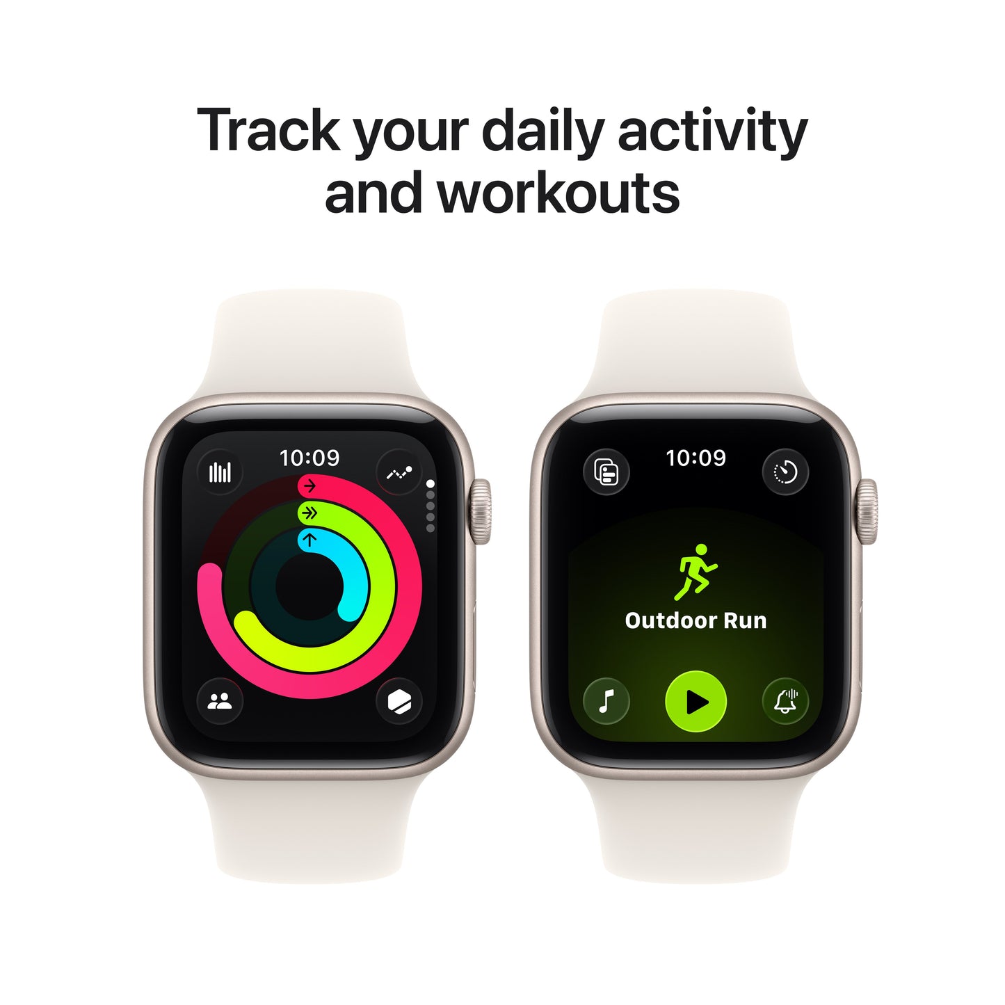 Apple Watch SE 3 GPS 40mm Starlight Aluminium Case with Starlight Sport Band - M/L