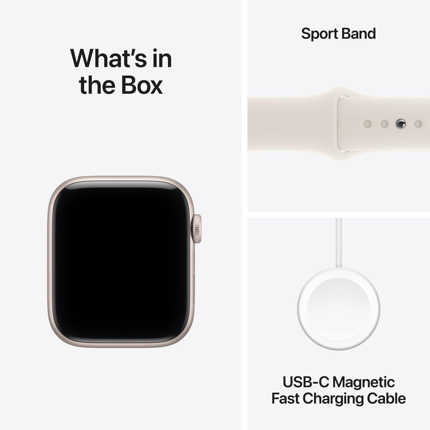 Apple Watch SE 3 GPS + Cellular 44mm Starlight Aluminium Case with Starlight Sport Band - M/L