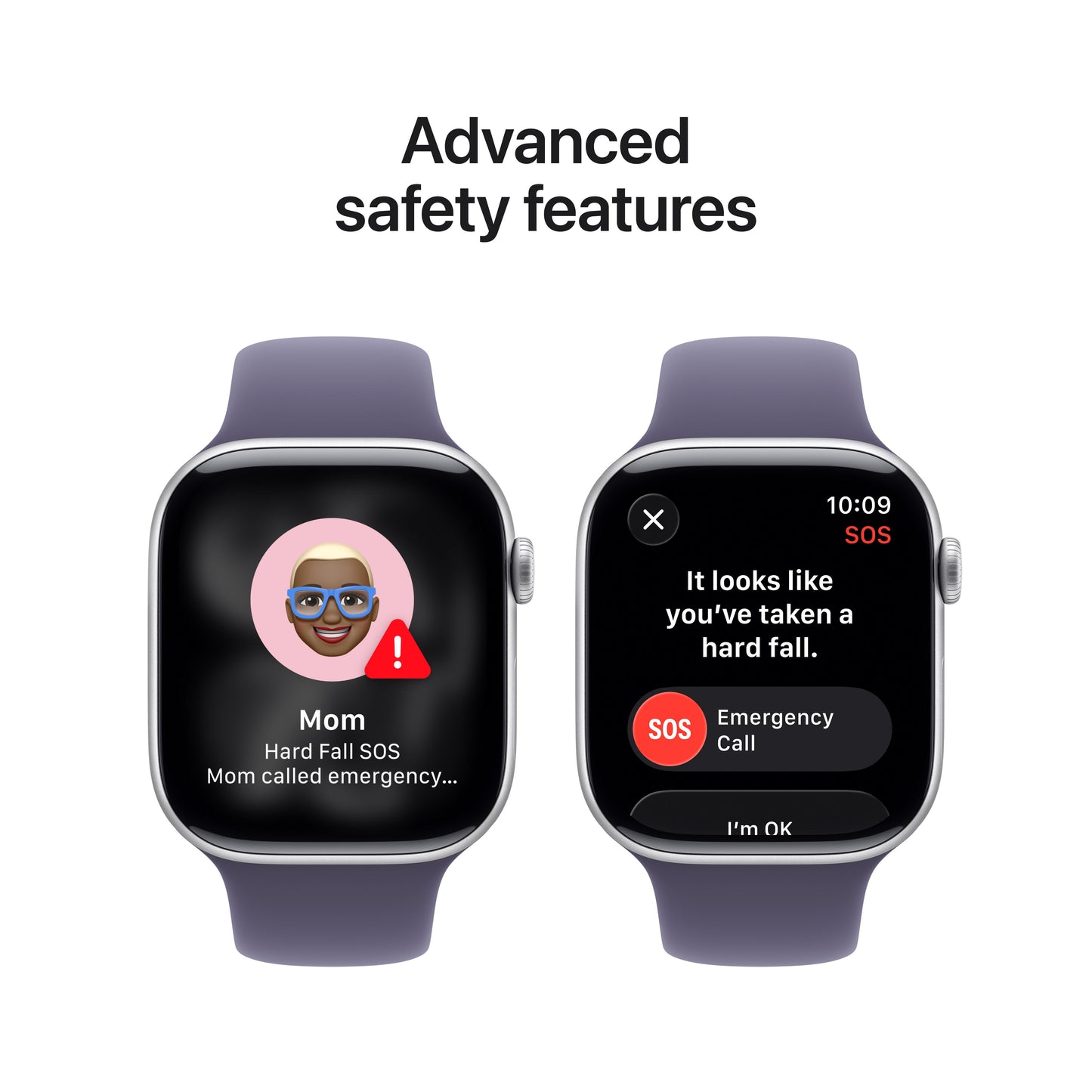 Apple Watch Series 11 GPS 42mm Silver Aluminium Case with Purple Fog Sport Band - M/L