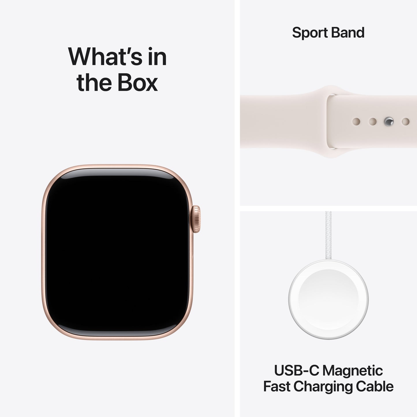 Apple Watch Series 11 GPS + Cellular 42mm Rose Gold Aluminium Case with Light Blush Sport Band - M/L