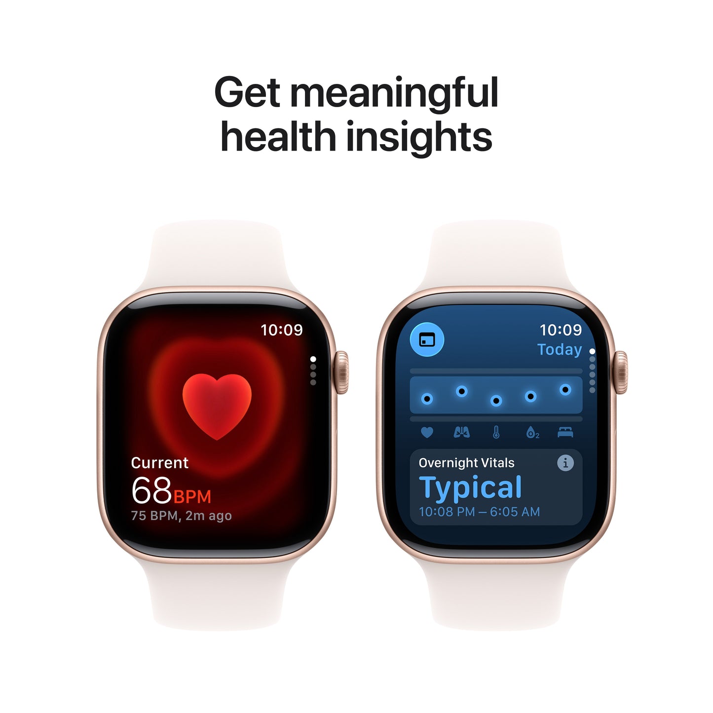 Apple Watch Series 11 GPS 46mm Rose Gold Aluminium Case with Light Blush Sport Band - M/L