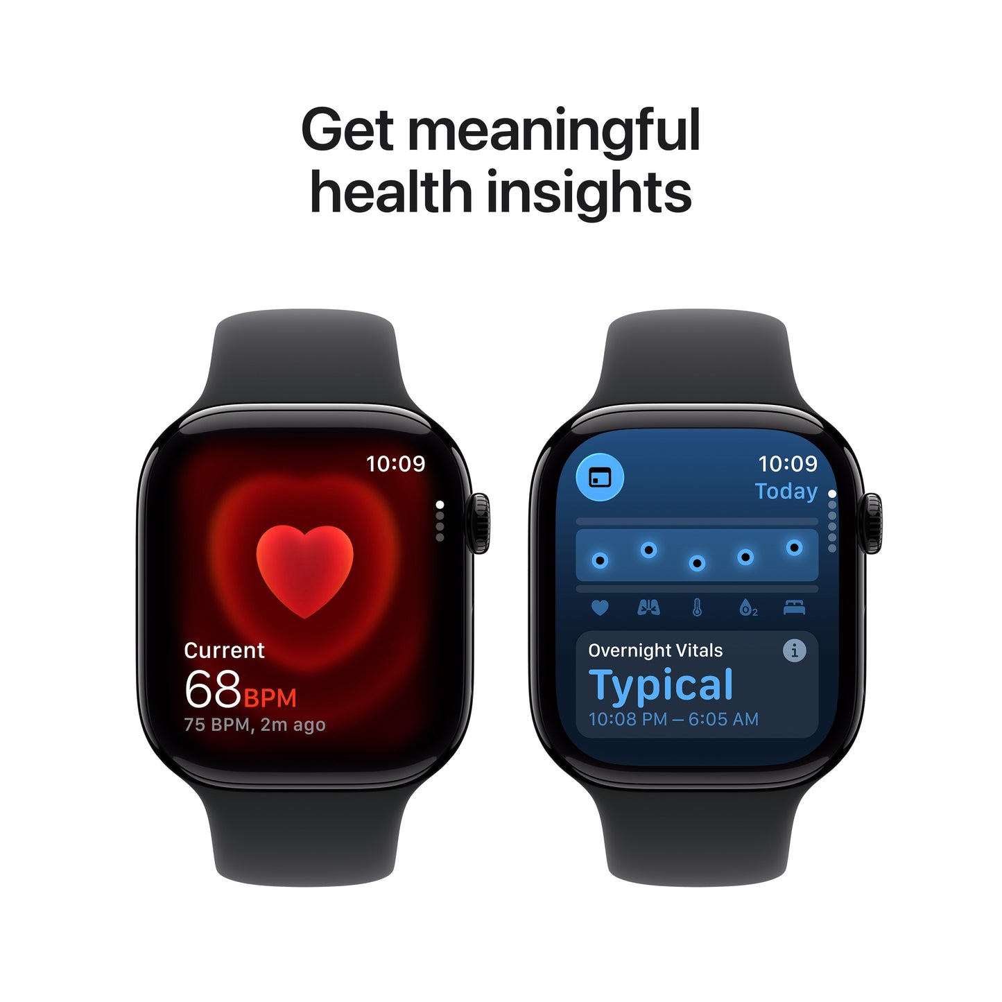 Apple Watch Series 11 GPS + Cellular 46mm Jet Black Aluminium Case with Black Sport Band - M/L