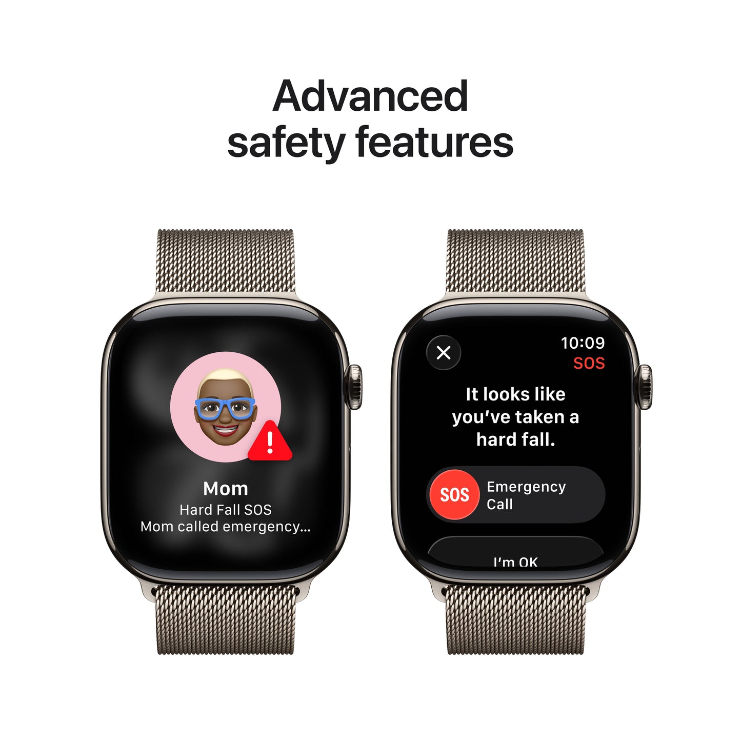 Apple Watch Series 11 GPS + Cellular 42mm Natural Titanium Case with Natural Milanese Loop