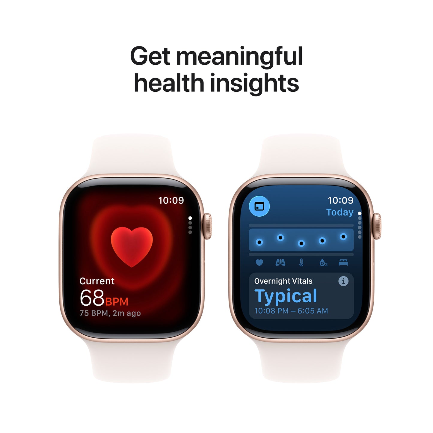 Apple Watch Series 11 GPS + Cellular 46mm Rose Gold Aluminium Case with Light Blush Sport Band - M/L