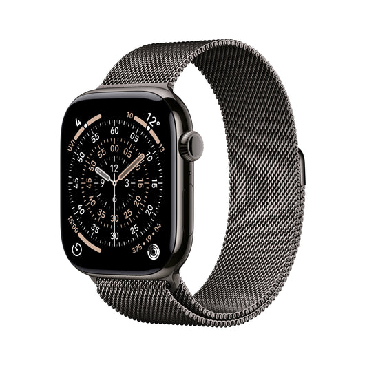 Apple Watch Series 11 GPS + Cellular 42mm Slate Titanium Case with Slate Milanese Loop