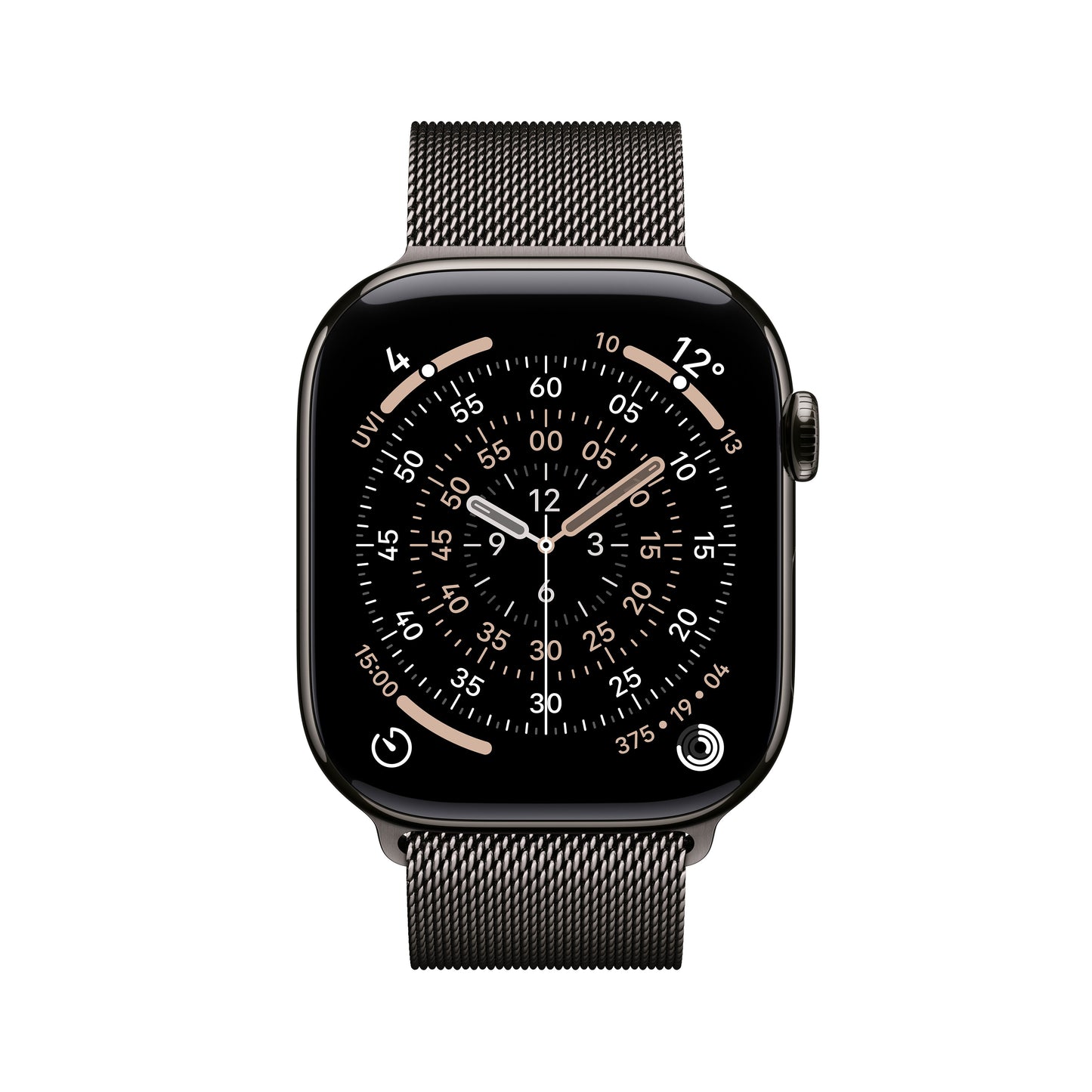 Apple Watch Series 11 GPS + Cellular 42mm Slate Titanium Case with Slate Milanese Loop