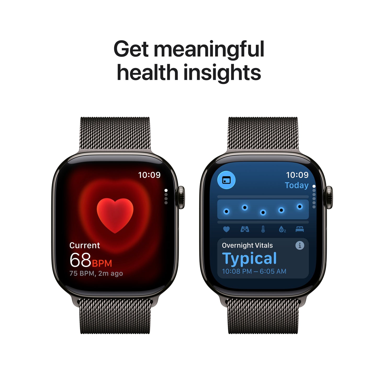 Apple Watch Series 11 GPS + Cellular 42mm Slate Titanium Case with Slate Milanese Loop