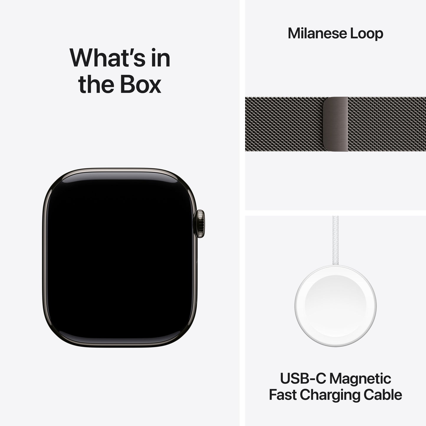 Apple Watch Series 11 GPS + Cellular 42mm Slate Titanium Case with Slate Milanese Loop