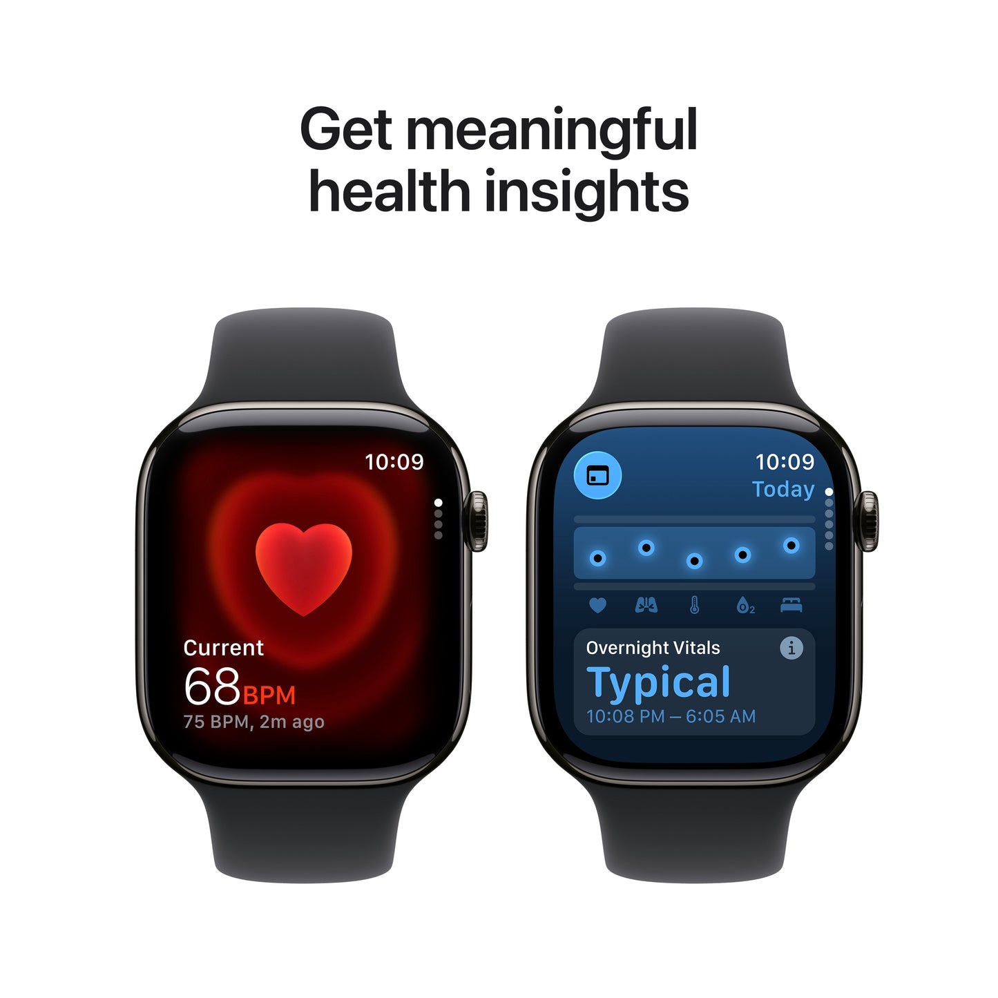 Apple Watch Series 11 GPS + Cellular 46mm Slate Titanium Case with Black Sport Band - M/L