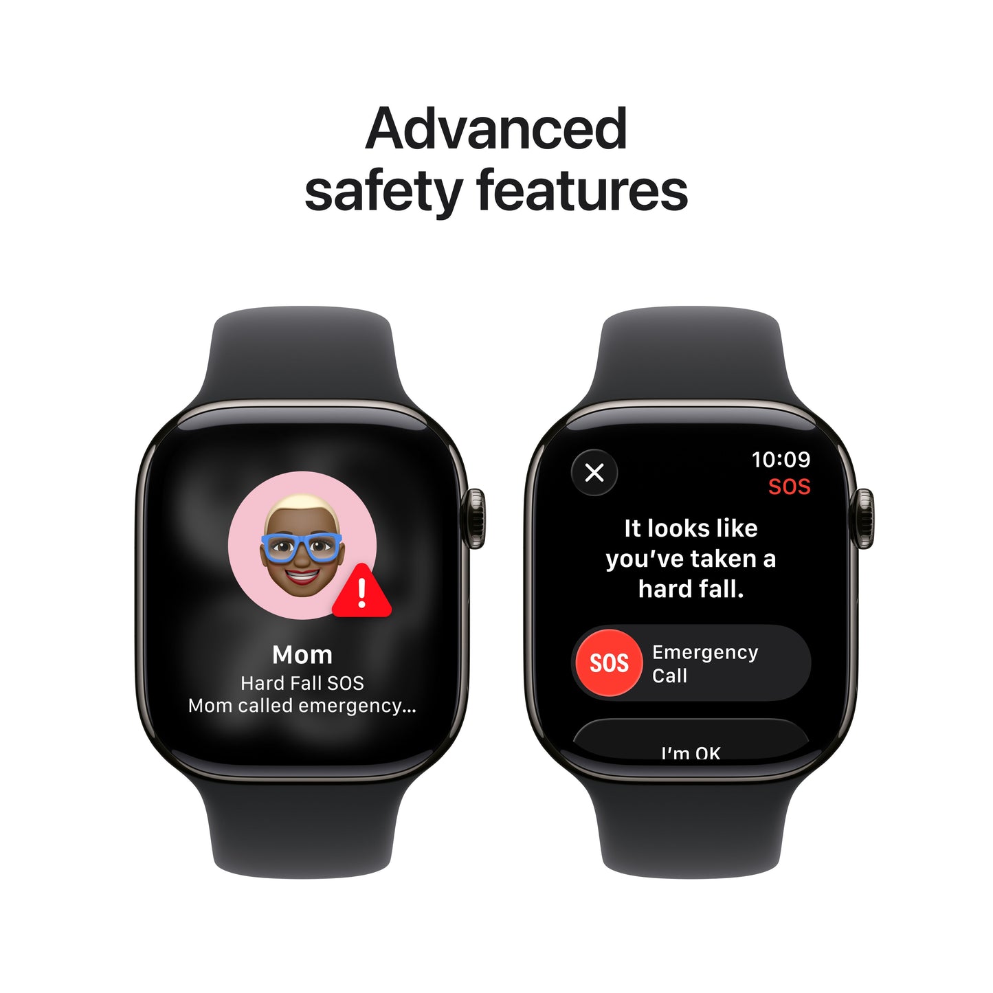 Apple Watch Series 11 GPS + Cellular 46mm Slate Titanium Case with Black Sport Band - M/L