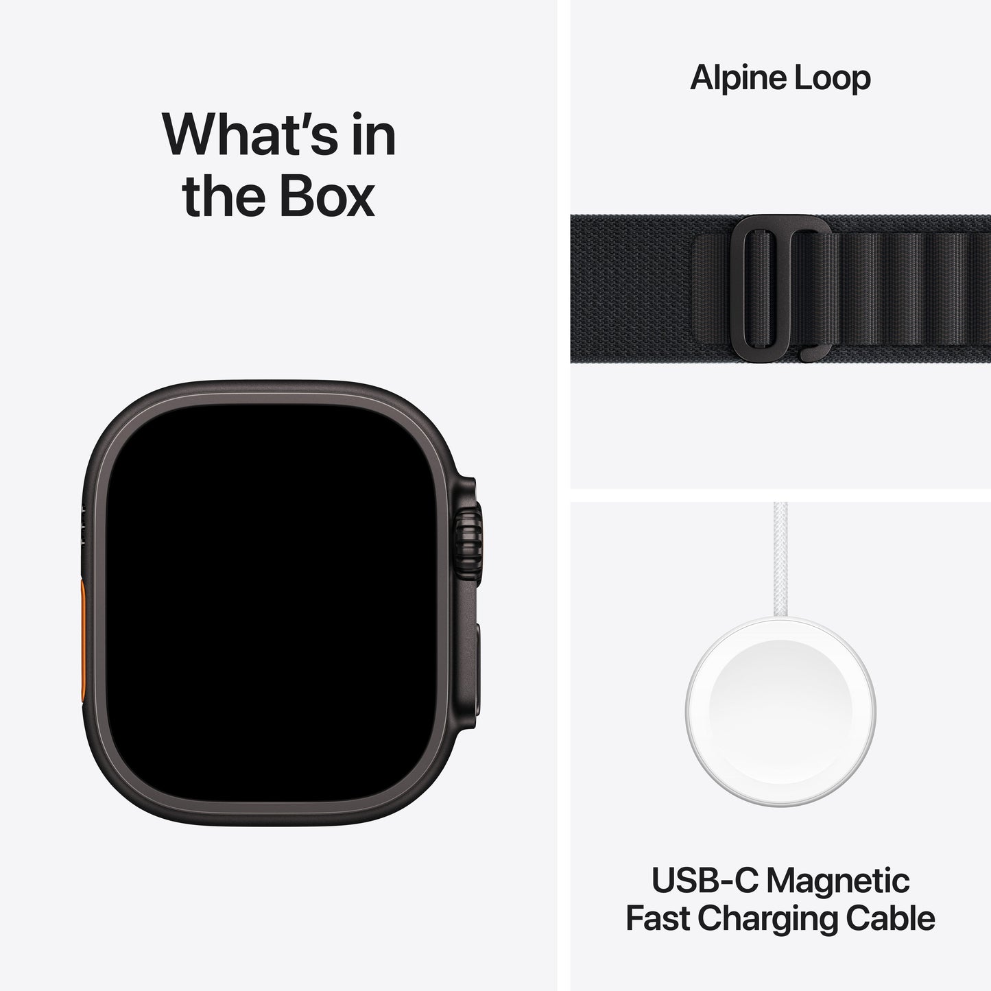 Apple Watch Ultra 3 GPS + Cellular 49mm Black Titanium Case with Black Alpine Loop - Large