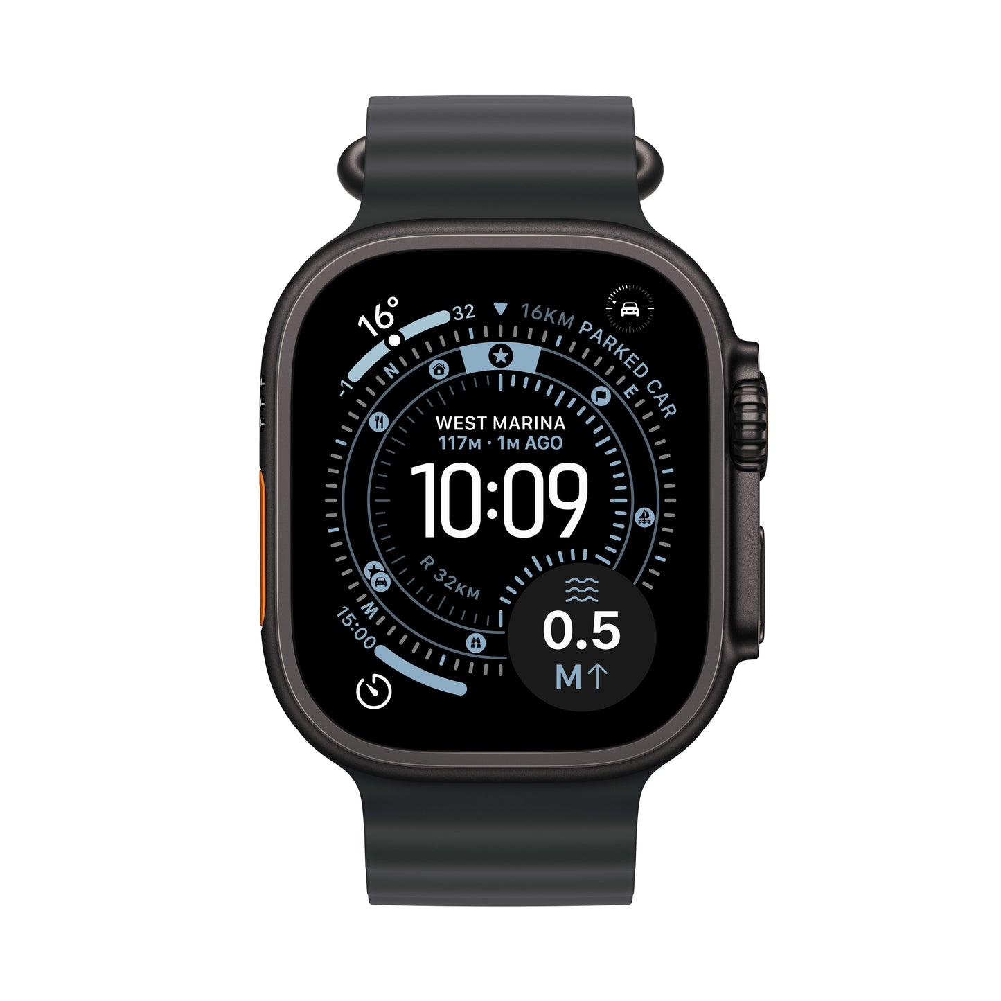 Apple Watch Ultra 3 GPS + Cellular 49mm Black Titanium Case with Black Ocean Band