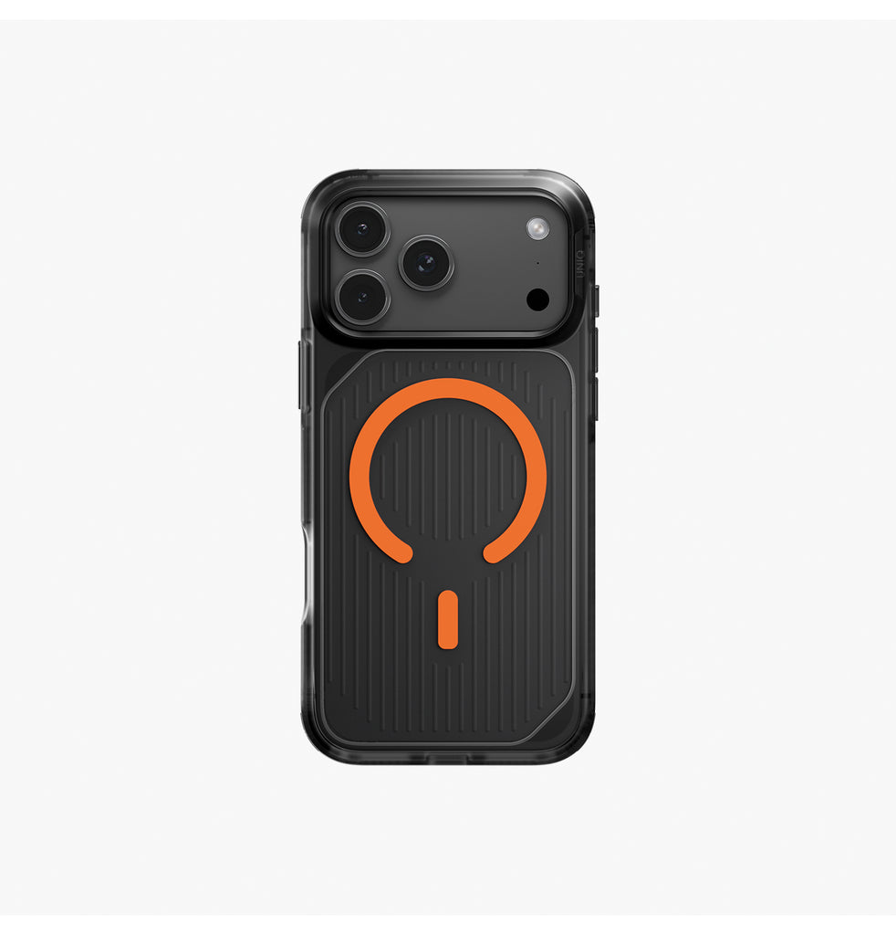 Uniq Combat Active iPhone 17 Pro Max Case Magclick - Smoke/Orange