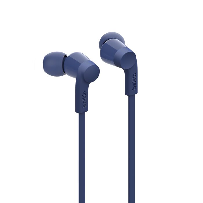 Belkin USB-C Wired Earbuds with Adjustable Volume Limiter - Blue
