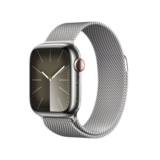 Apple_Watch_Series_9_LTE_41mm_Silver_Stainless_Steel_Silver_Milanese_Loop_PDP_Image_Position-1__WWEN