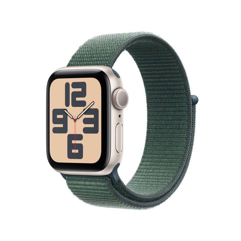 Apple Watch SE GPS 40mm Starlight Aluminum Case with Lake Green Sport