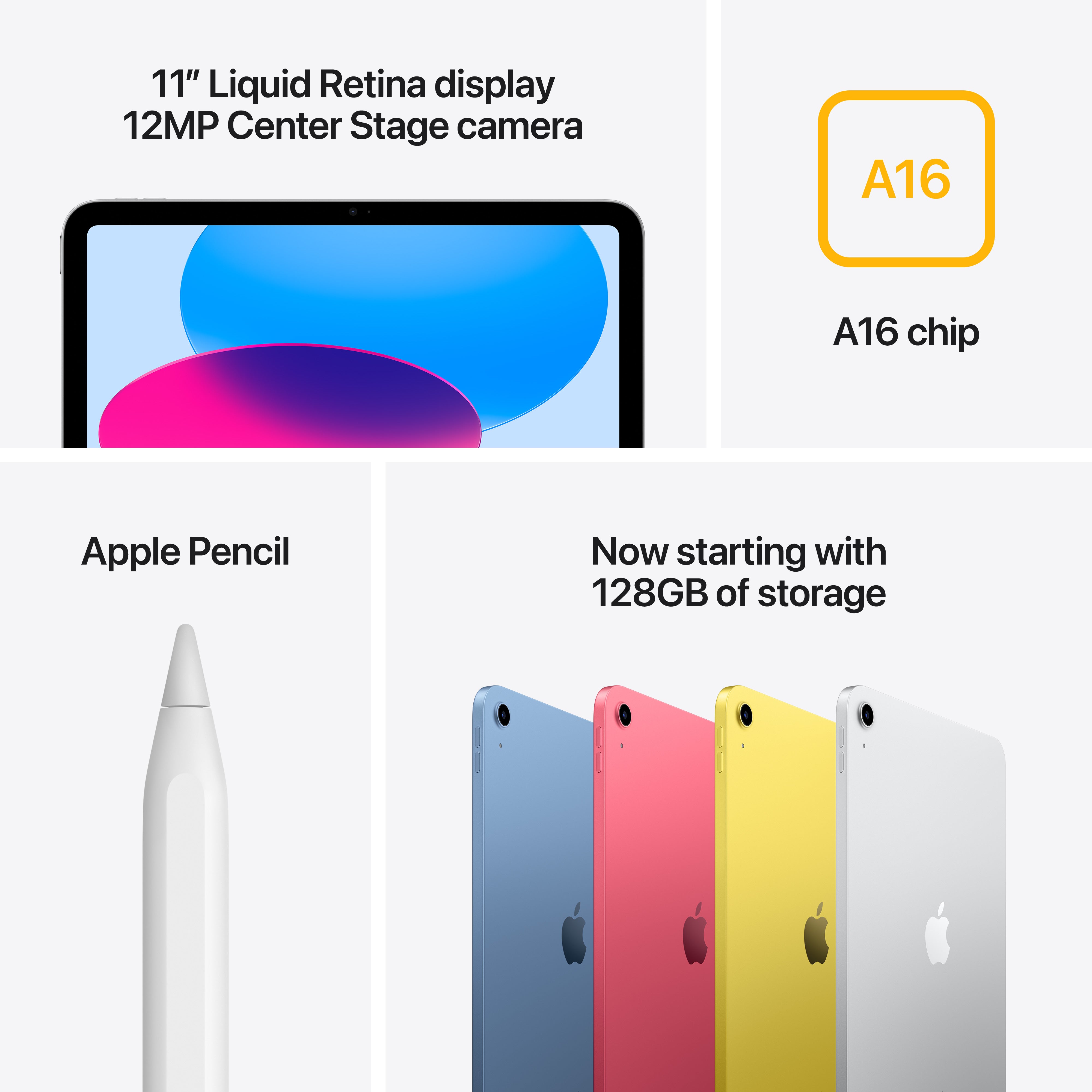 iPad Wi-Fi + Cellular 128GB - Silver (A16) iPad Wi-Fi + Cellular 128GB - Silver (A16)