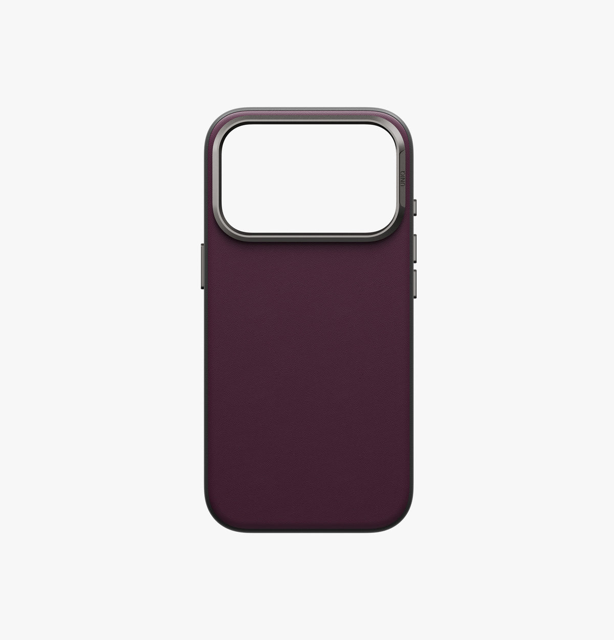 Uniq Lyden DS Vegan Leather iPhone 18 Pro Case - Deep Maroon