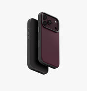 Uniq Lyden DS Vegan Leather iPhone 18 Pro Case - Deep Maroon