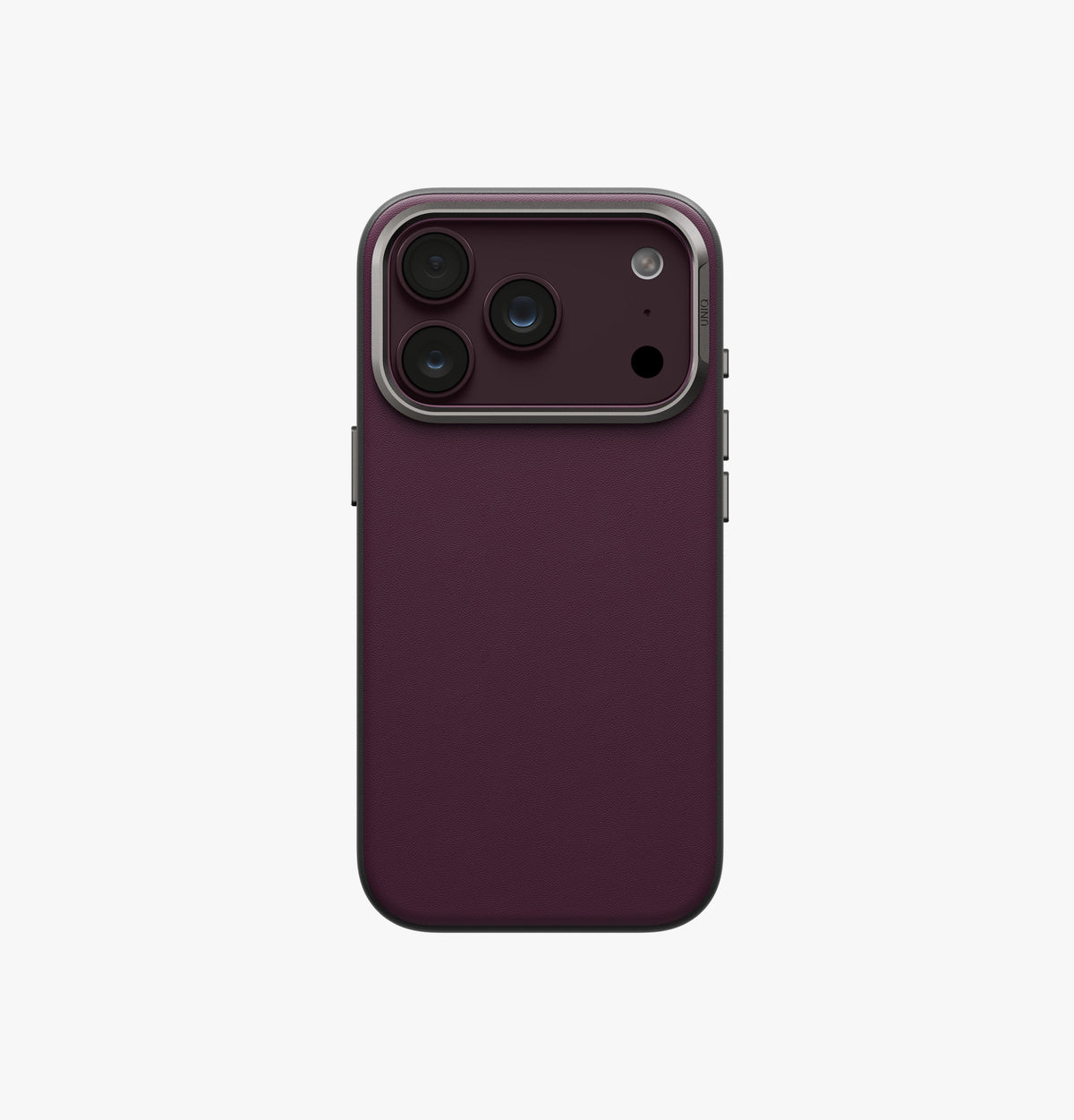 Uniq Lyden DS Vegan Leather iPhone 18 Pro Max Case - Deep Maroon