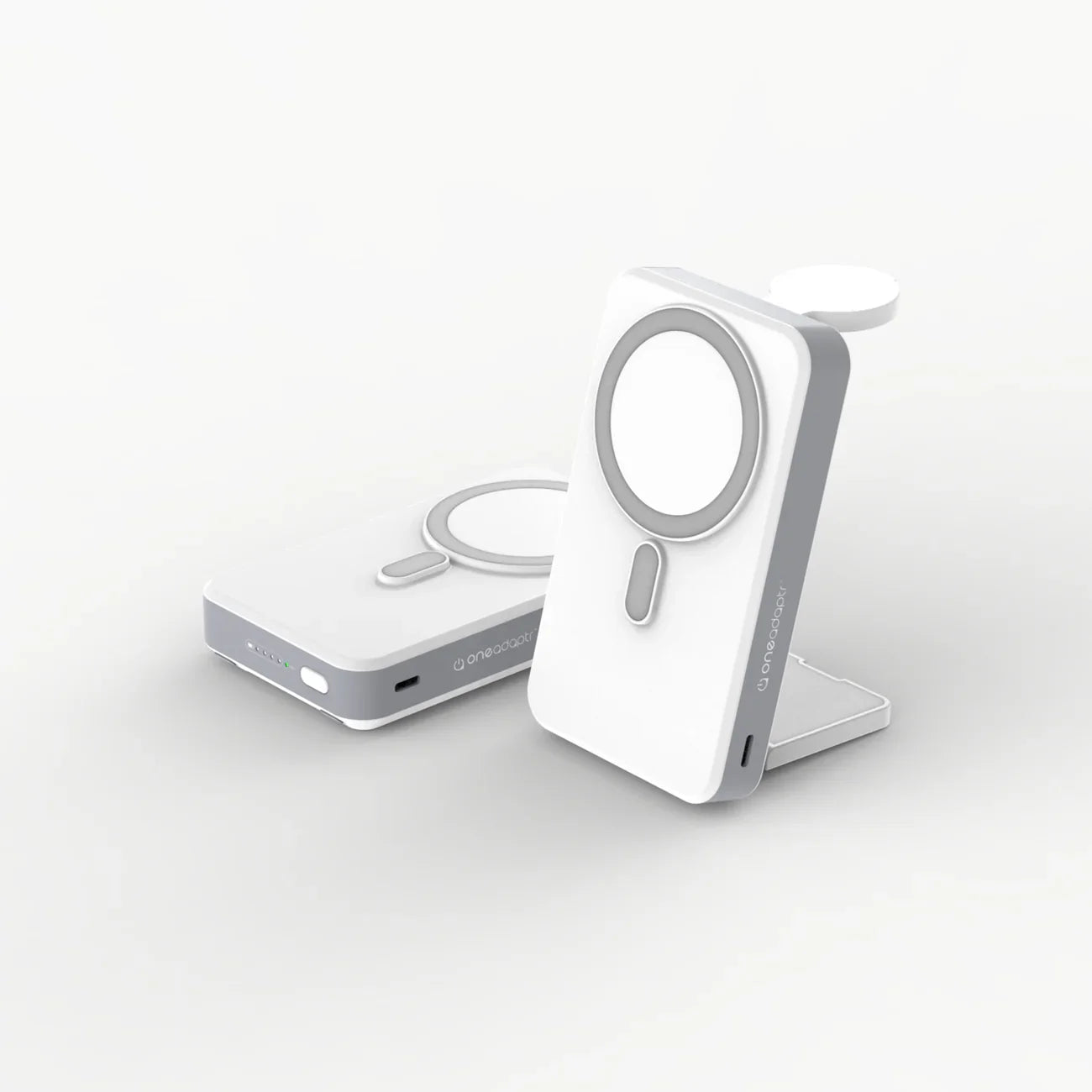 OneAdaptr OneGo Wireless Charging Stand PowerBank - White