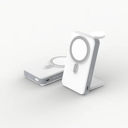 OneAdaptr OneGo Wireless Charging Stand PowerBank - White
