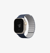 Uniq Revix Magnetic Silicone Band for Apple Watch 49mm - Storm Blue/Chalk Gray