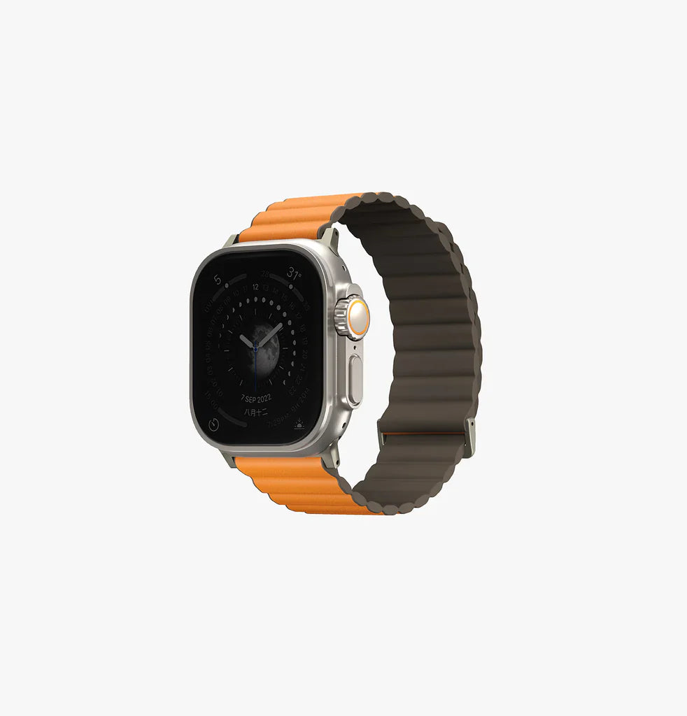 Uniq Revix Prem Edition Reversible Mag AW Strap 49/45/44/42mm - Saffron Orange / Khaki
