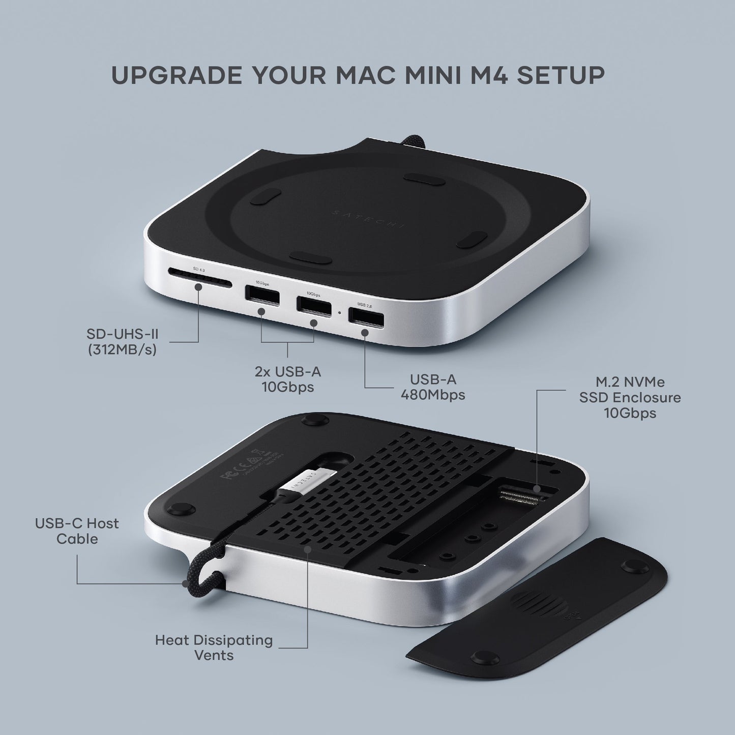 Satechi Mac Mini M4 Stand/Hub SSD Enclosure