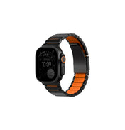 Uniq Strova Flex Adjustable Steel Link Band 49/46/45/44mm - Midnight Black / Volt Orange