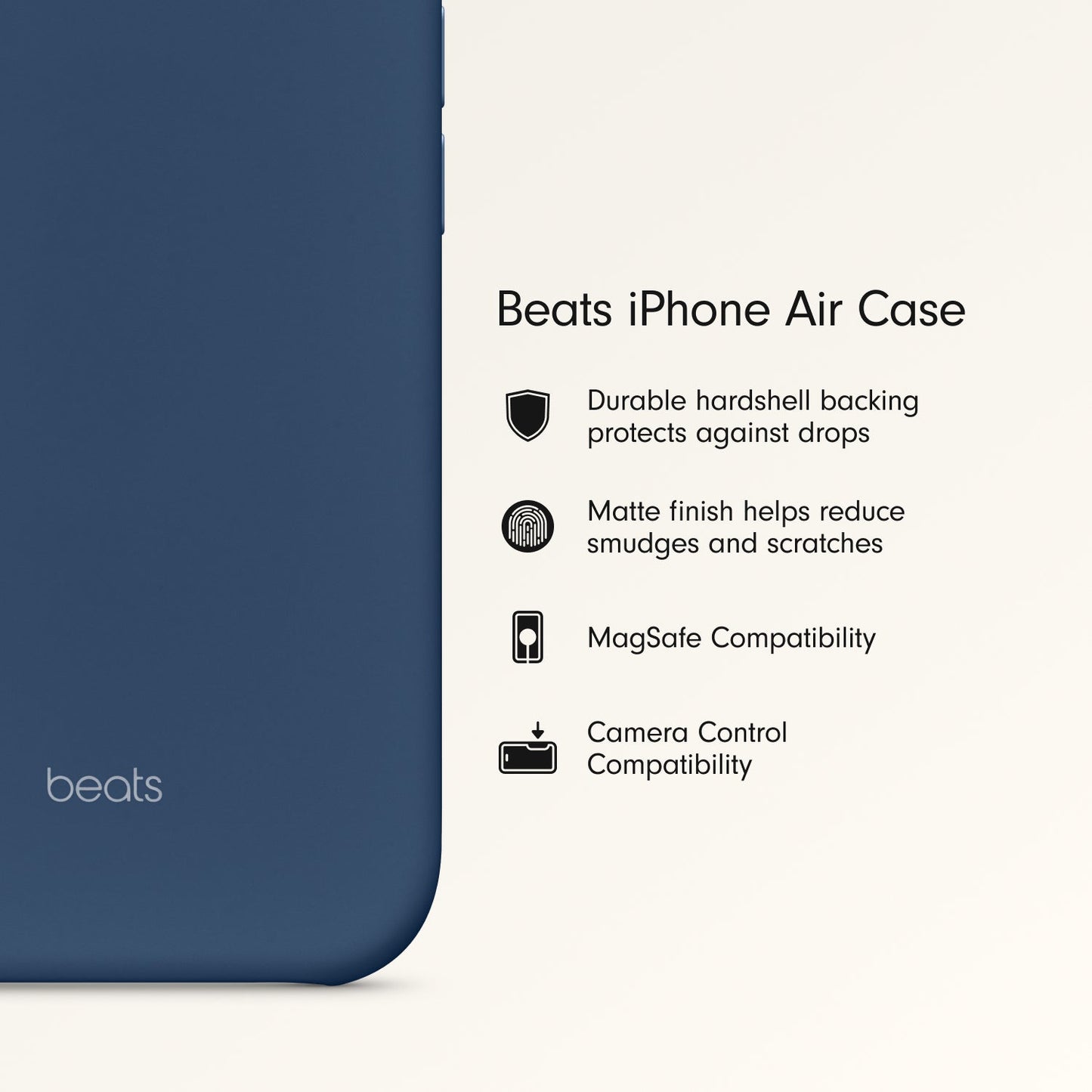 Beats iPhone Air Case with MagSafe and Camera Control — Bedrock Blue