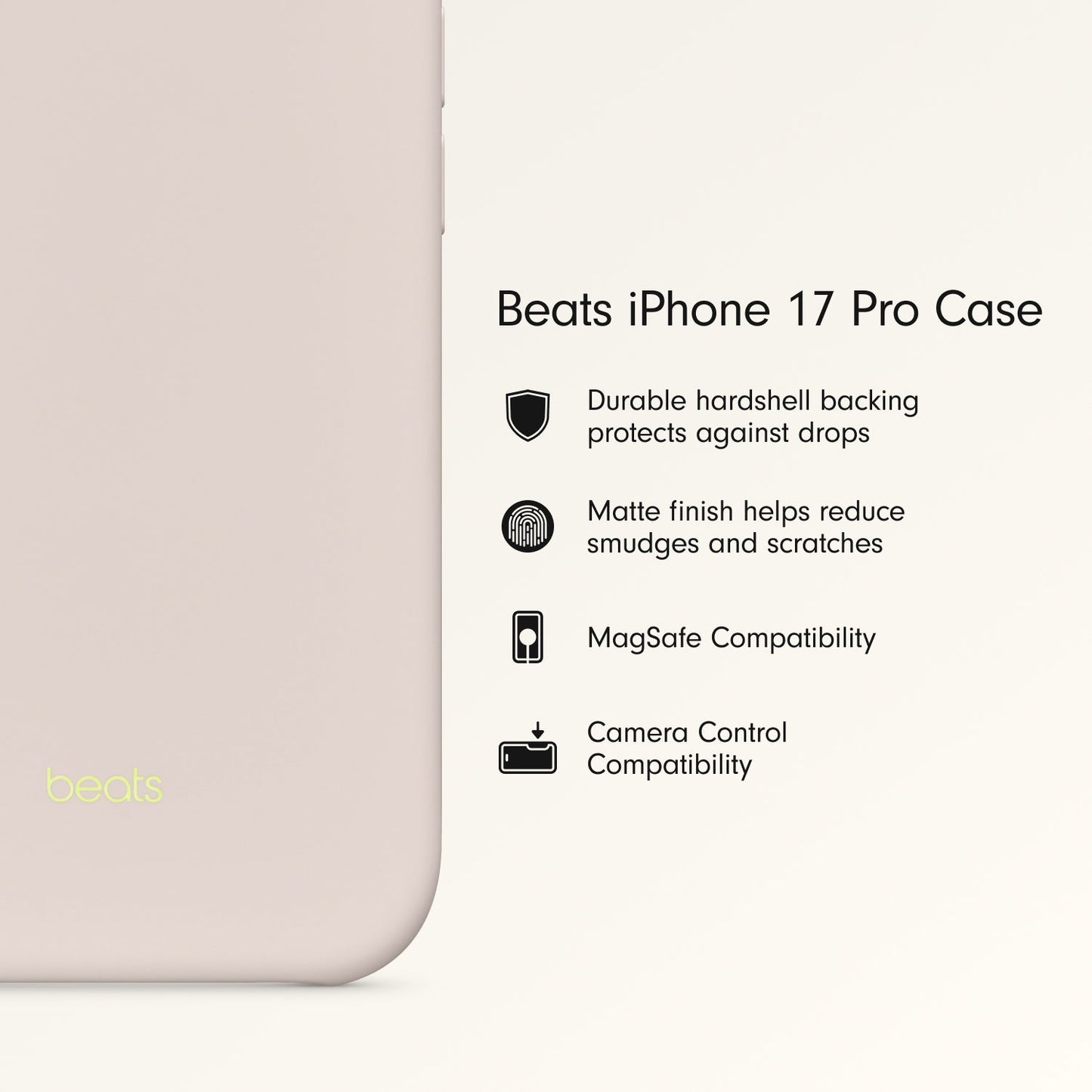 Beats iPhone 17 Pro Case with MagSafe and Camera Control — Lime Stone