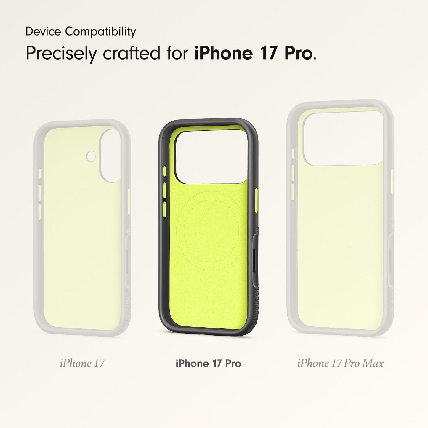 Beats iPhone 17 Pro Rugged Case with MagSafe and Camera Control – Everest Black