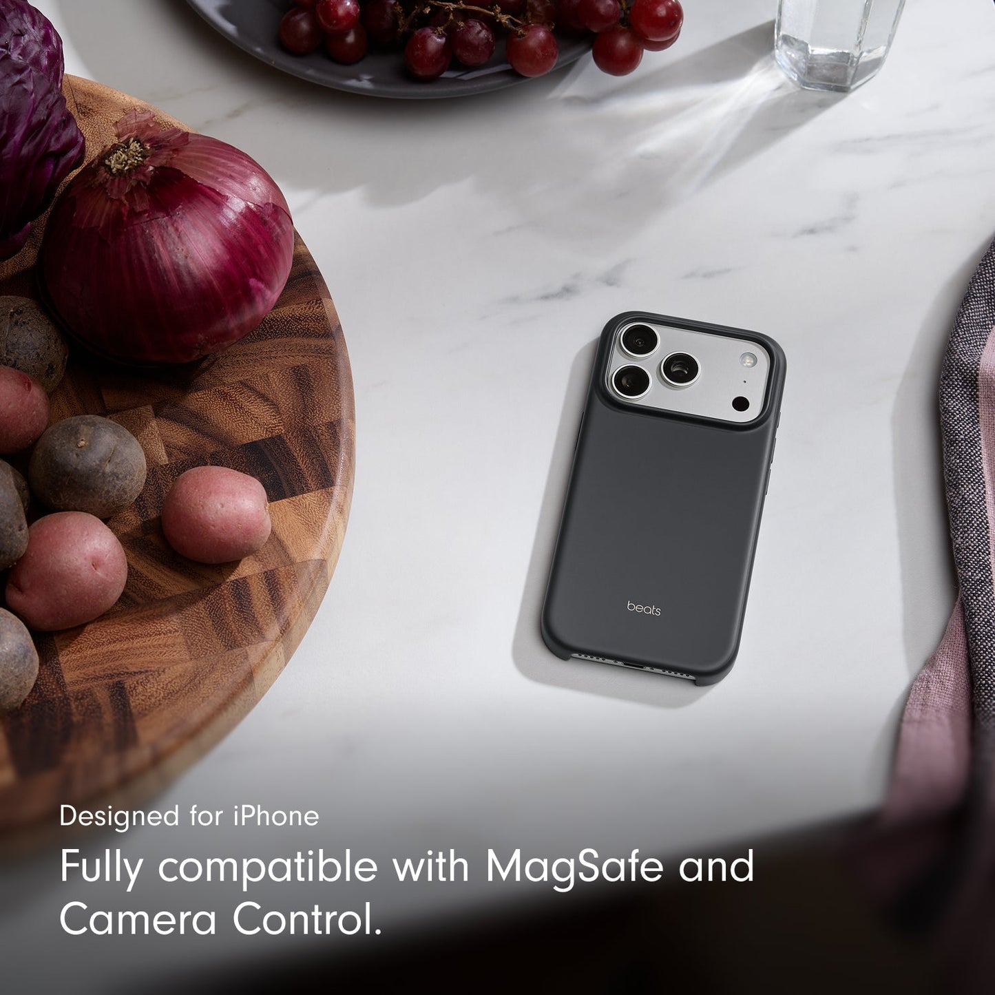 Beats iPhone 17 Pro Case with MagSafe and Camera Control — Granite Gray