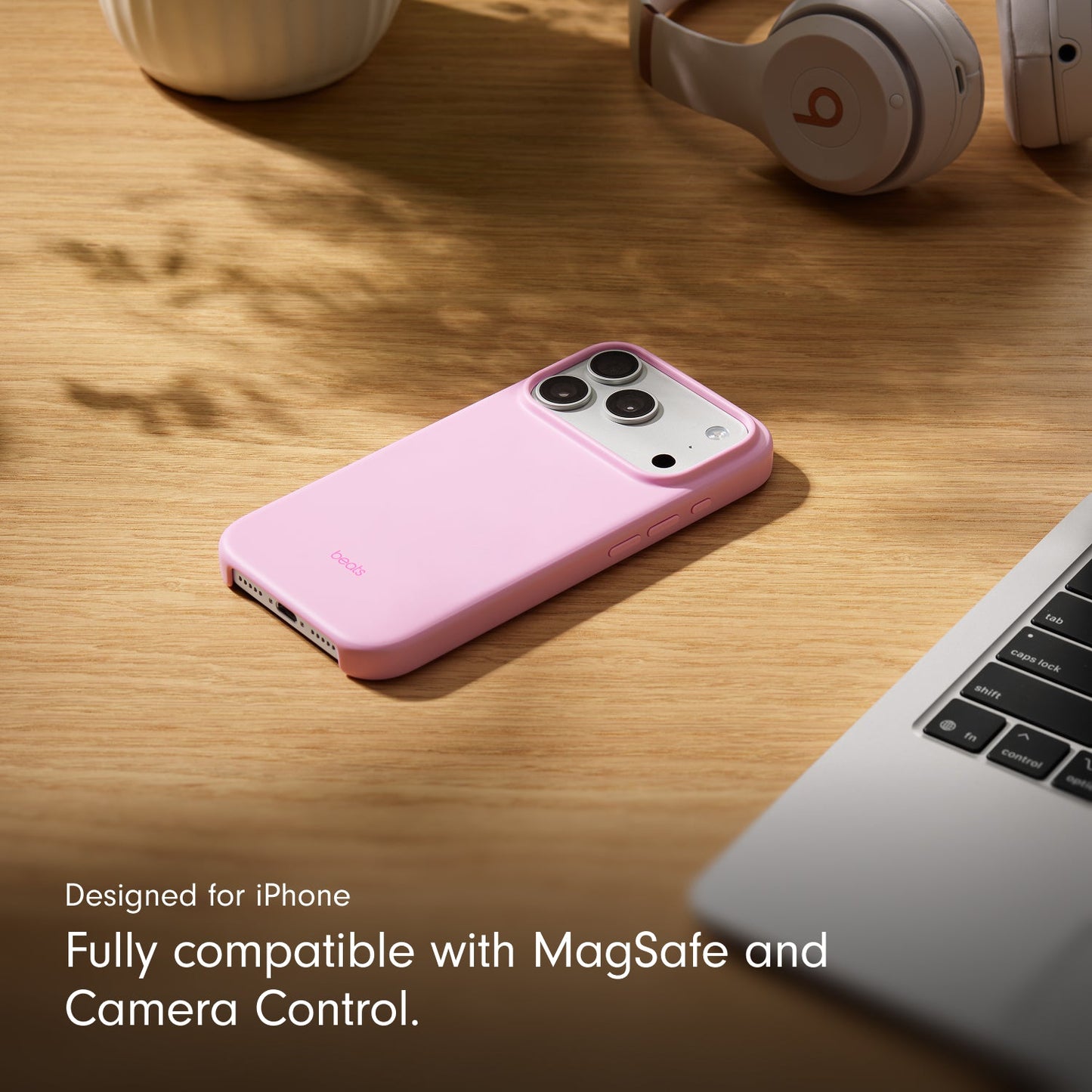 Beats iPhone 17 Pro Case with MagSafe and Camera Control — Pebble Pink