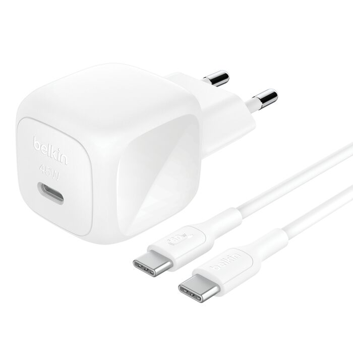 Belkin Compact USB-C Wall Charger 45W + USB-C Cable